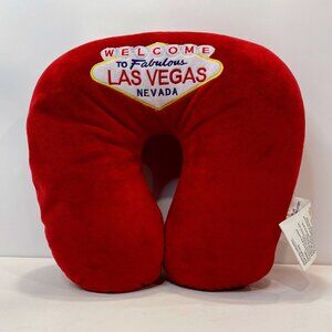 Las Vegas Travel Pillow / Cushion - Red